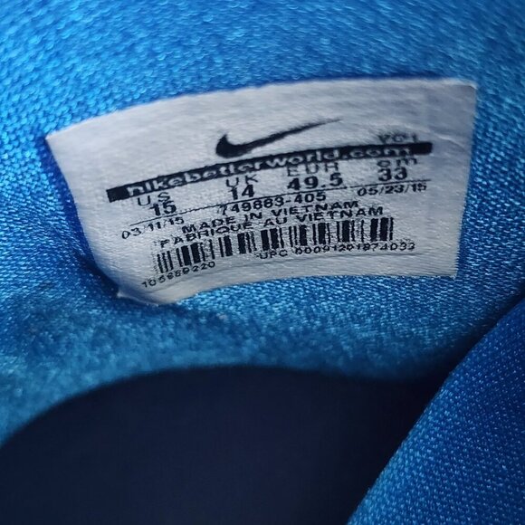 Nike Mens Zoom Hyperquickness TB Basketball Shoes 749883-404 Royal Blue Size 15 - Picture 13 of 13